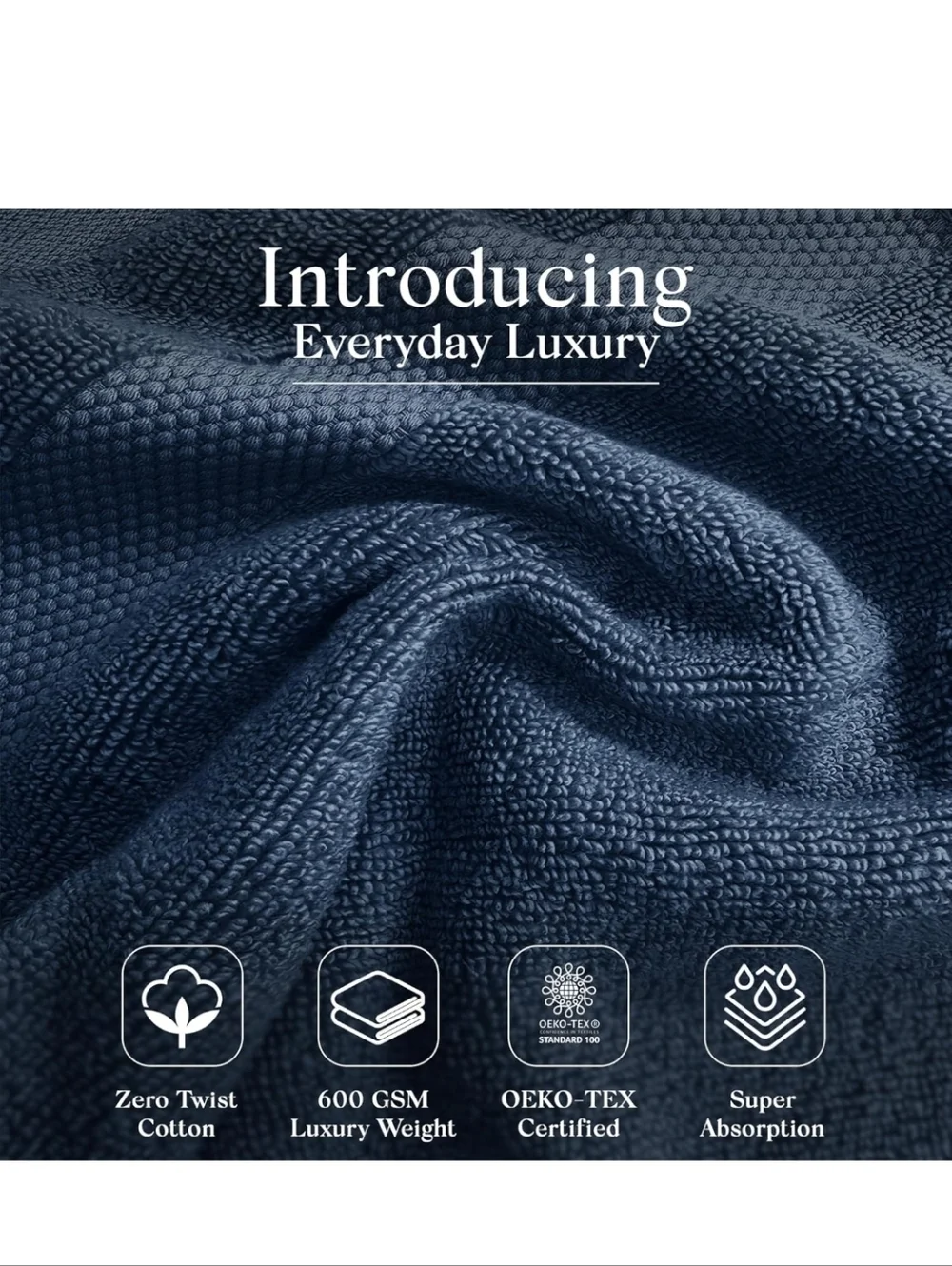 6 Premium Staple Cotton Bathroom Towel Set